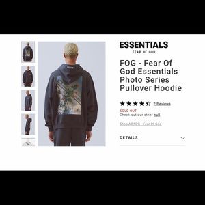 100% Authentic Fear Of God Essentials Photo Hoodie